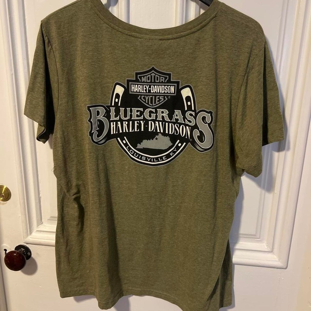 Harley Davidson XL bluegrass green t-shirt - Picture 5 of 6